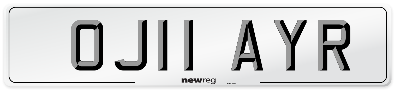 OJ11 AYR Number Plate from New Reg